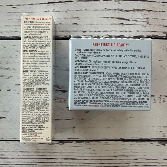 NIB First Aid Beauty Firming Cream and 0.3% Retinol Complex Serum Set - Picture 3 of 14